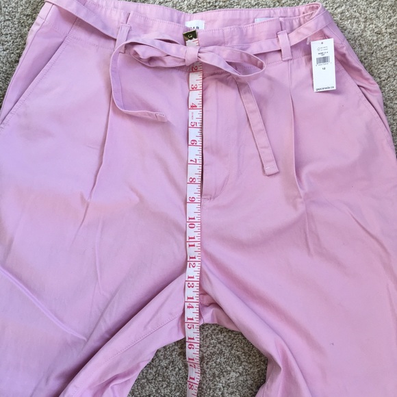 NWT Gap High-rise Pink Paperbag Khakis - Picture 5 of 7